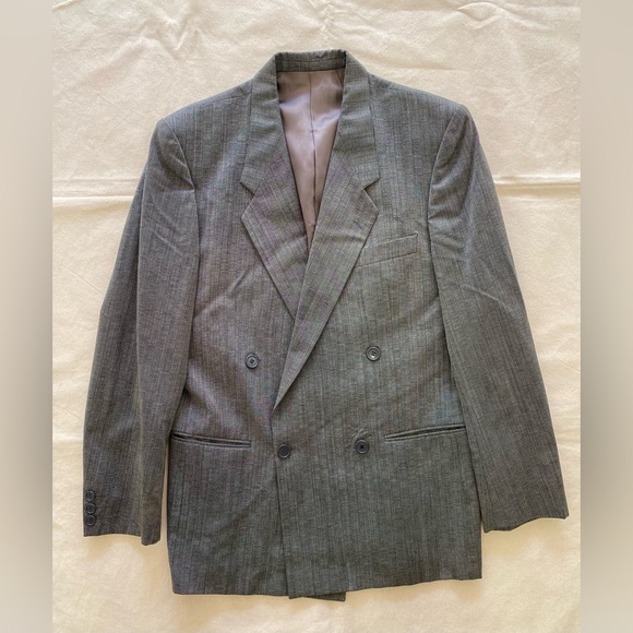 Yves Saint Laurent Other - Vintage Yves Saint Laurent Gray Double-Breasted Men's Blazer w Matching Pants